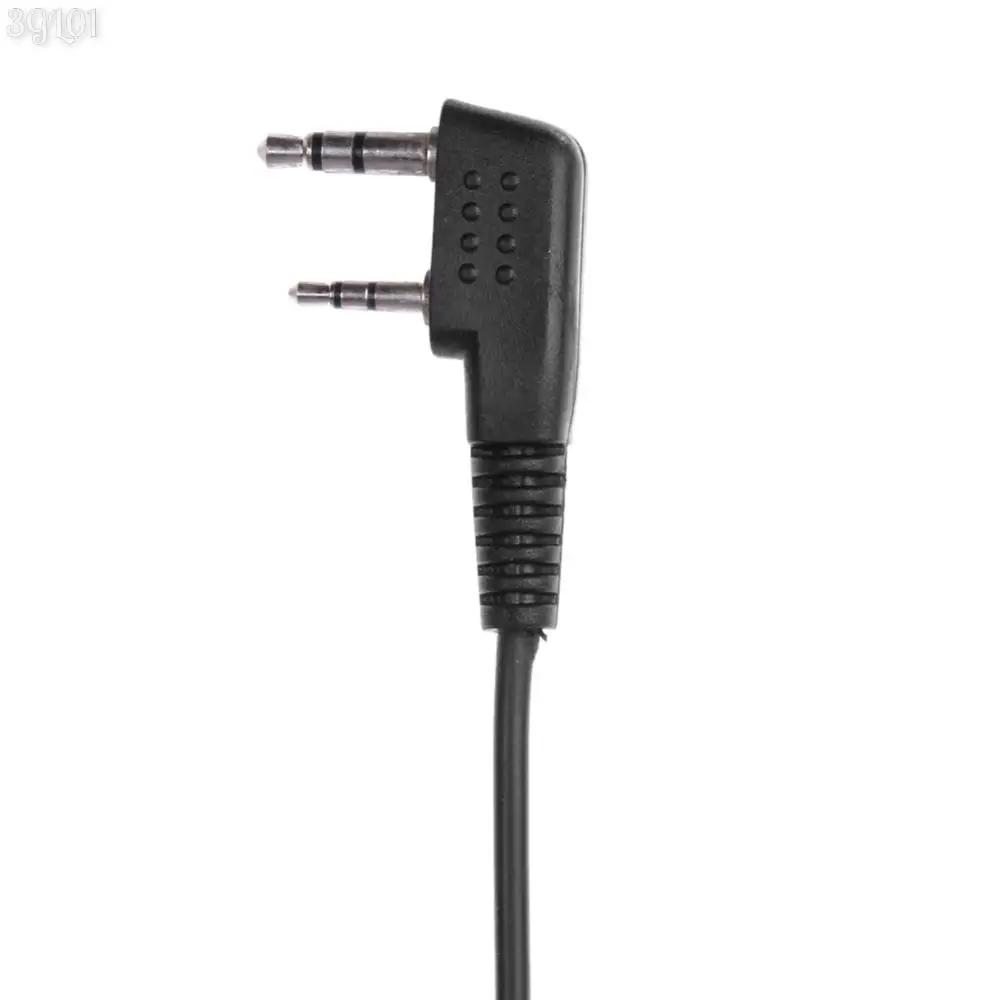 2 Pin Earpiece Headset with MIC PTT D-Shape Earphone Walkie Talkie Headset Multifunctional for Baofeng Kenwood Puxing TYT Radio