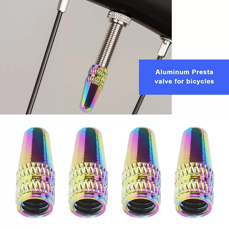 1/5PCS Set Bicycle Presta Valve Cap Bike Accessories Aluminum Alloy MTB Bike Valve Caps Bike Pressure Caps for Presta Valves