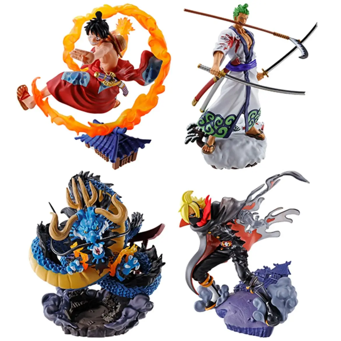 Mh One Piece Log Box Wano Country Gashapon Action Figures Modelli Assemblati Regali Per Bambini Anime