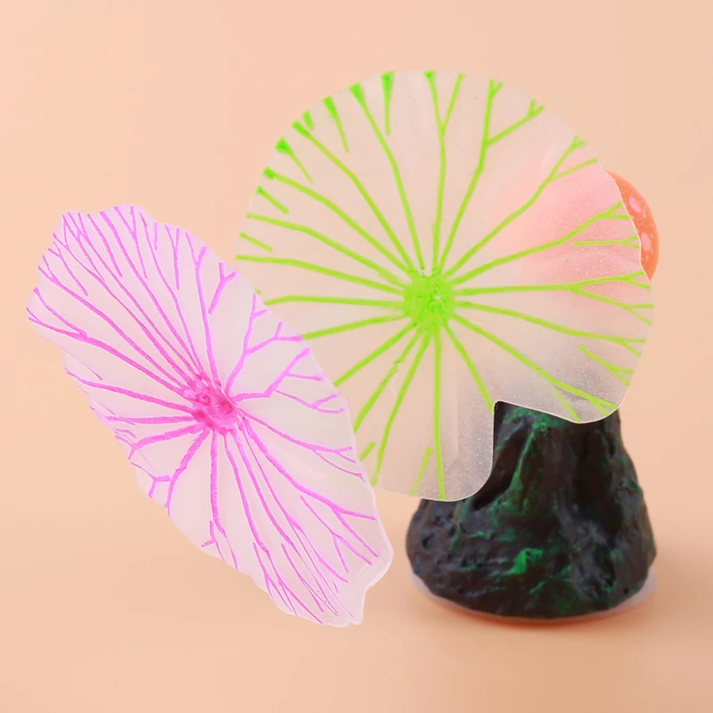 Luminous Anemone Simulation Artificial Plant Aquarium Decor Plastic Underwater Weed Grass Aquarium Fish Tank Decoration Ornamen