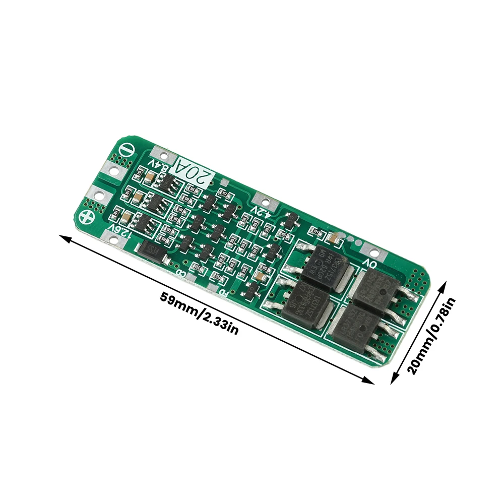 리튬 배터리 BMS 보호 보드 3S 12.6V 20A 리튬 이온 배터리 DIY 프로젝트용 과충전 및 과방전 방지 장치