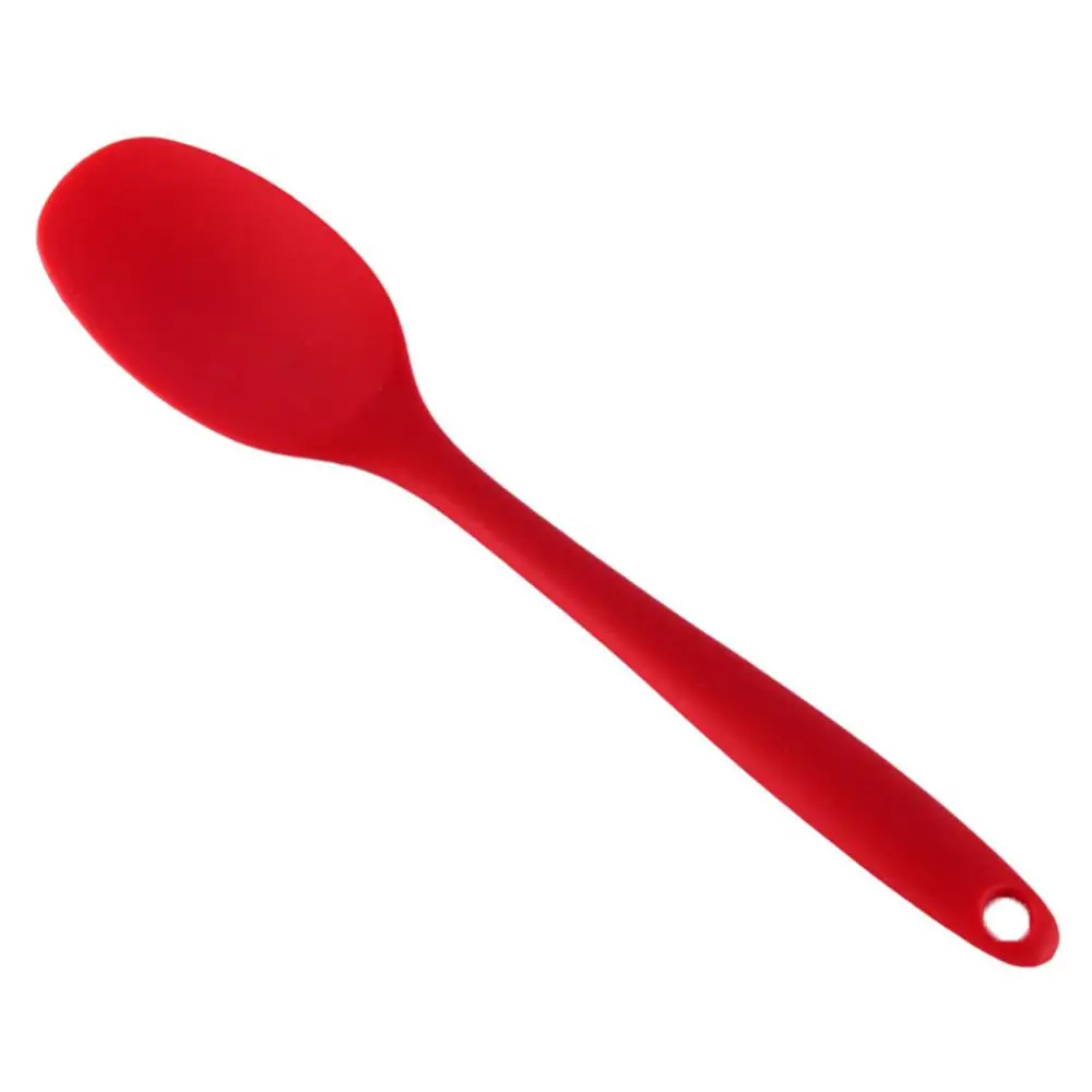 Silicone Long Handle Spatula Non-stick Scraper Spoon Heat Resistant Jam Scraper Dual-Ended Spoon Kitchen Cooking Utensil