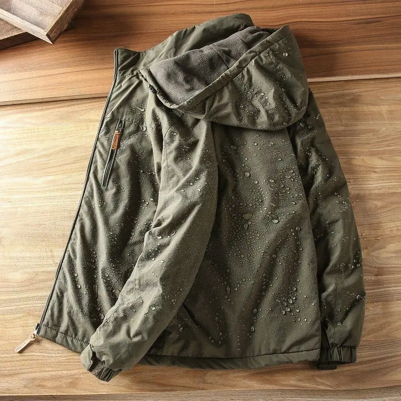 Men's Winter Jackets Hooded Men's Coat Cashmere Men's Jacket Thickened Warm. Parkas Loose Pure Cotton Men's Clothing Charge Top