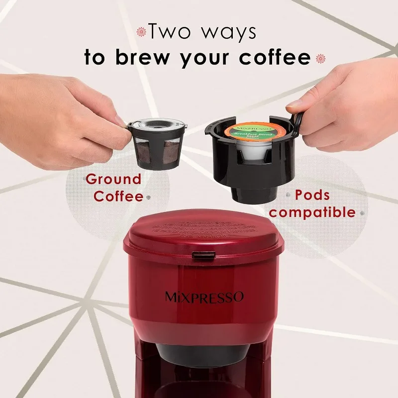 Mueller Single Serve Pod Compatible Coffee Maker Machine With 4 Brew Sizes,  Rapid Brew Technology with Large Removable 48 oz - AliExpress