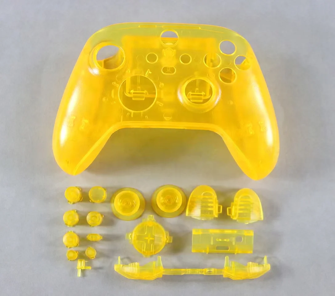 Transparent Replacement Housing Shell with Buttons for Xbox Series Controllers