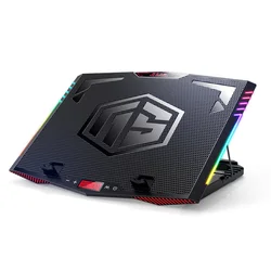 Refroidisseur d'ordinateur portable de jeu RGB, écran Led 12 18 pouces, Pad de refroidissement, support avec Six ventilateurs, 2 Ports USB, nouveau dissipateur thermique 