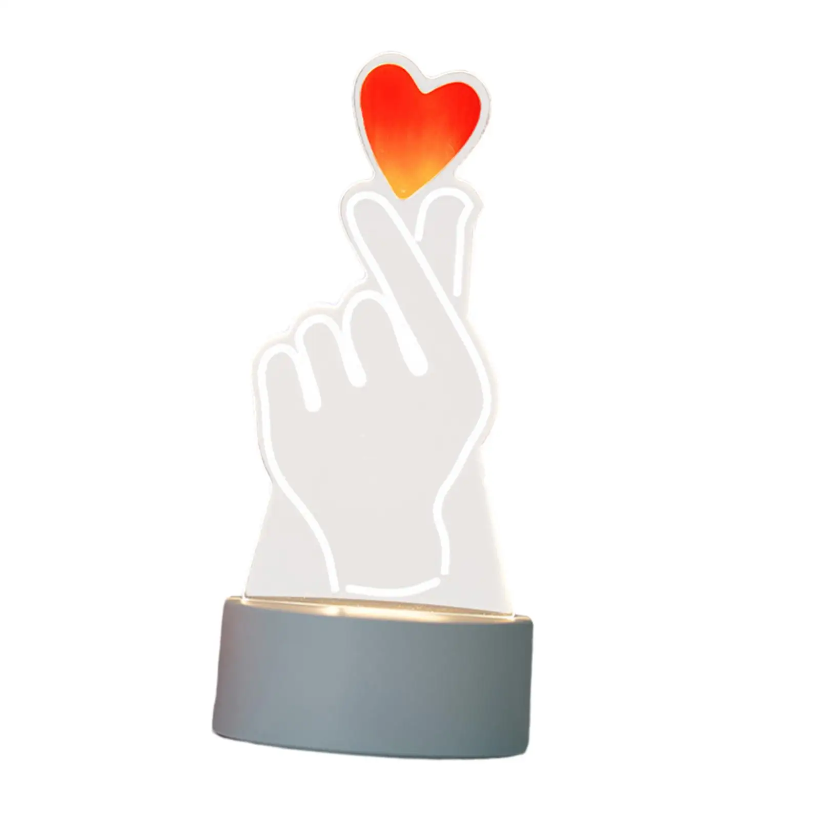 

Acrylic 3D LED Lamp Romantic USB Powered Valentine's Day Bedside Lamp Bar Table Lamp for Living Room Home Party Holiday Room