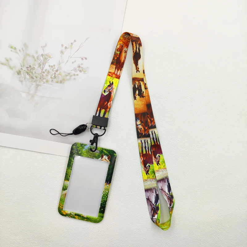 Niedlicher Pferde-Ausweishalter, Cartoon-Halsband-Lanyard, Schlüssel-ID-Kartenhalter, Fitness-Handyband, USB-Ausweishalter, Schlüsselanhänger, Accessoires, Geschenke – Detail 19