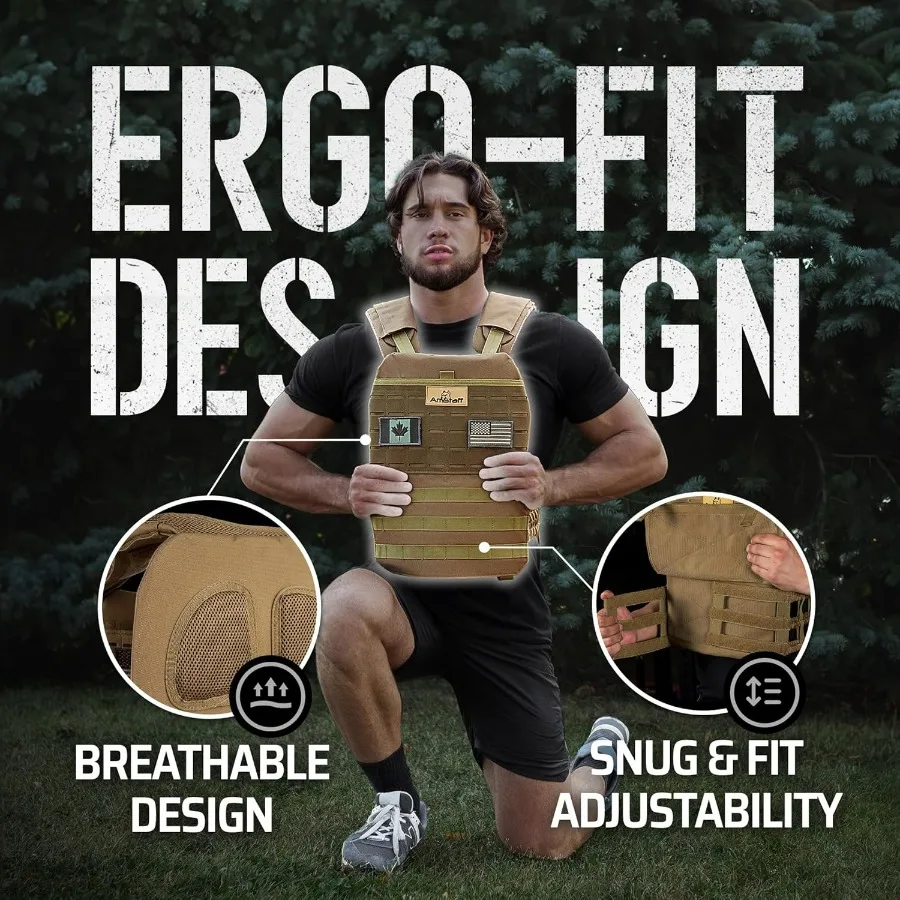 Tactical Weighted Vest - Adjustable Weight Vests - Versatile Wearable Vest for Fitness Workouts, Strength and Endurance Training