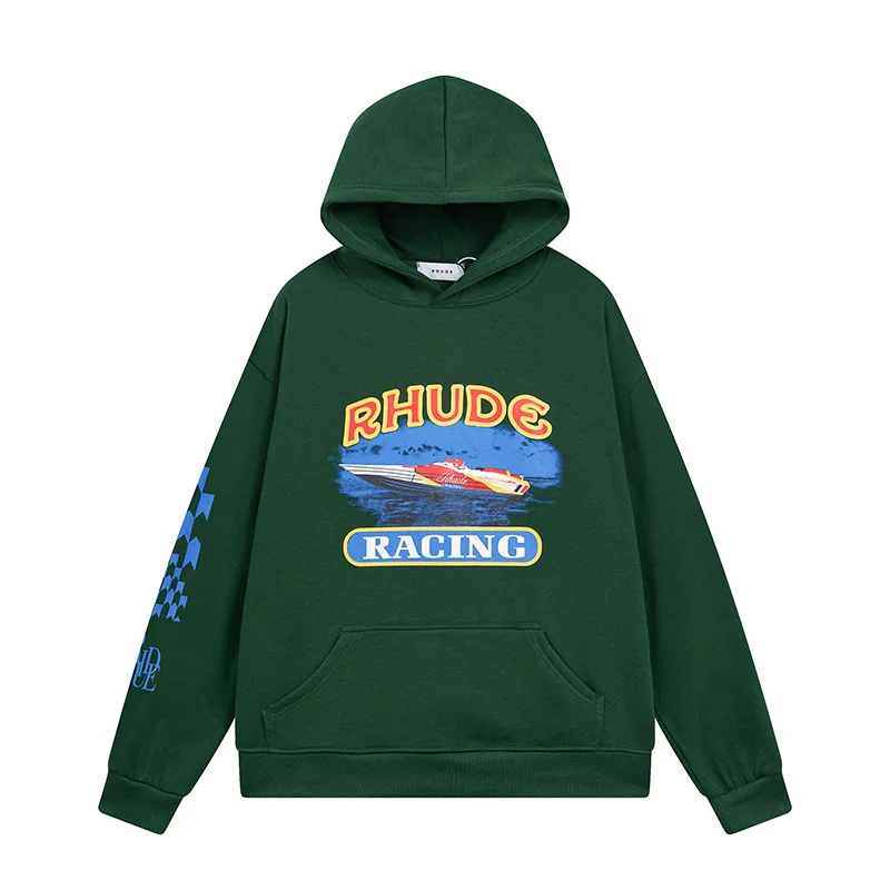 

2024ss Rhude Outdoor Oversized Winter Hoodies Men's And Women's Best Quality Cotton Casual Couple Hooded Sweatshirts
