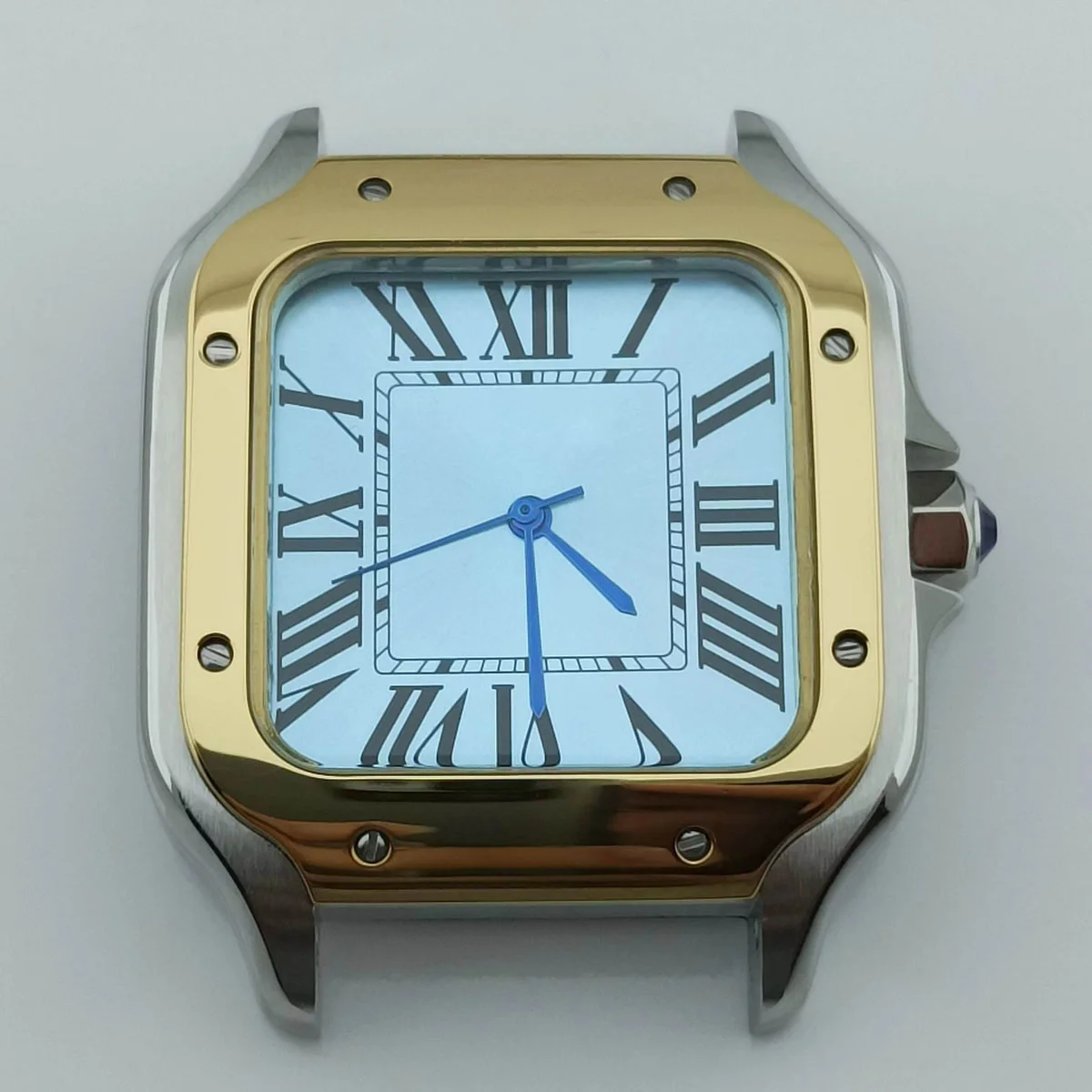 

NH35 case square case men's watch folding buckle Roma dial stainless steel Mechanical Wristwatches fit NH35 movement