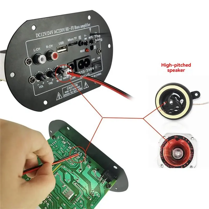 3CGRO-Hifi 서브우퍼 앰프 블루투스 오디오 앰프 보드 디지털 앰프 모듈 110V 220V DC 12V 24V EU 플러그