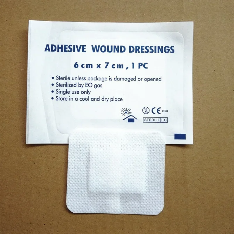 15/25Pcs Lot 6x7cm Wound Strips Dressing Band Aid Bandage Breathable Self-adhesive Plasters Patches Large First Aid Hemostasis