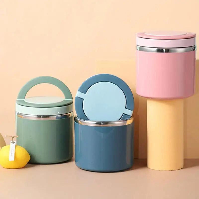 

1000ML Stainless Steel Lunch Box Drinking Cup Food Thermal Jar Soup Gruel Insulated Thermos Containers Portable Bento Lunchbox