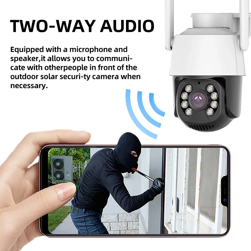 WIFI 4G IP Camera Outdoor Home Security Auto Tracking Human Detection Camera WIFI CCTV Surveillance Camera Camhi Pro APP 5