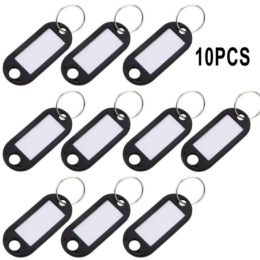 

10 Pcs Key Plates Keychain Ring ID Key Tags Labels Key Chains Key Rings Hotel Numbered Name Baggage Luggage Classification Tags