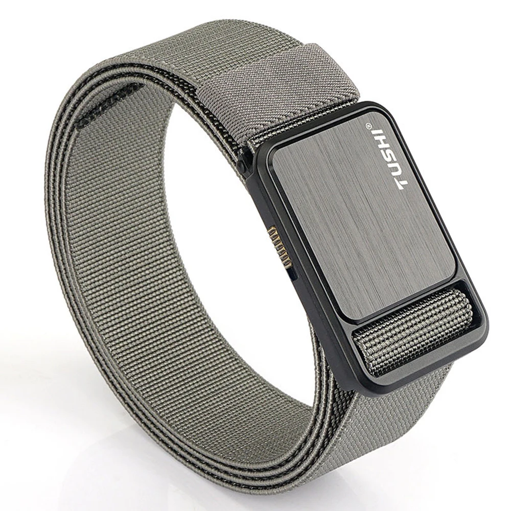 Tushi elastischen taktischen Gürtel für Männer Nylon Armee Legierung automatische Schnalle Polizei Outdoor-Dienst Militär gürtel Sport lässigen Bund – Detail 16