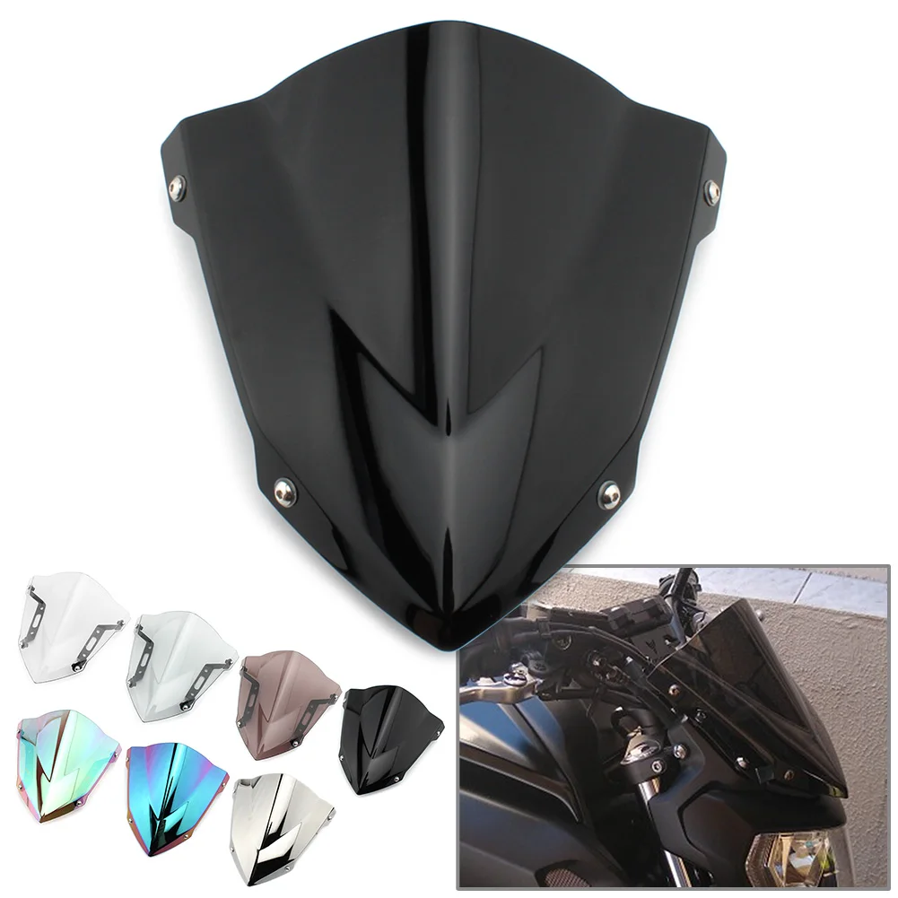 Motorbike Windshield Windscreens For Yamaha Mt-07 Fz-07 2018 2019 2020 2021 Abs Plastic Wind Deflector Screen Shield