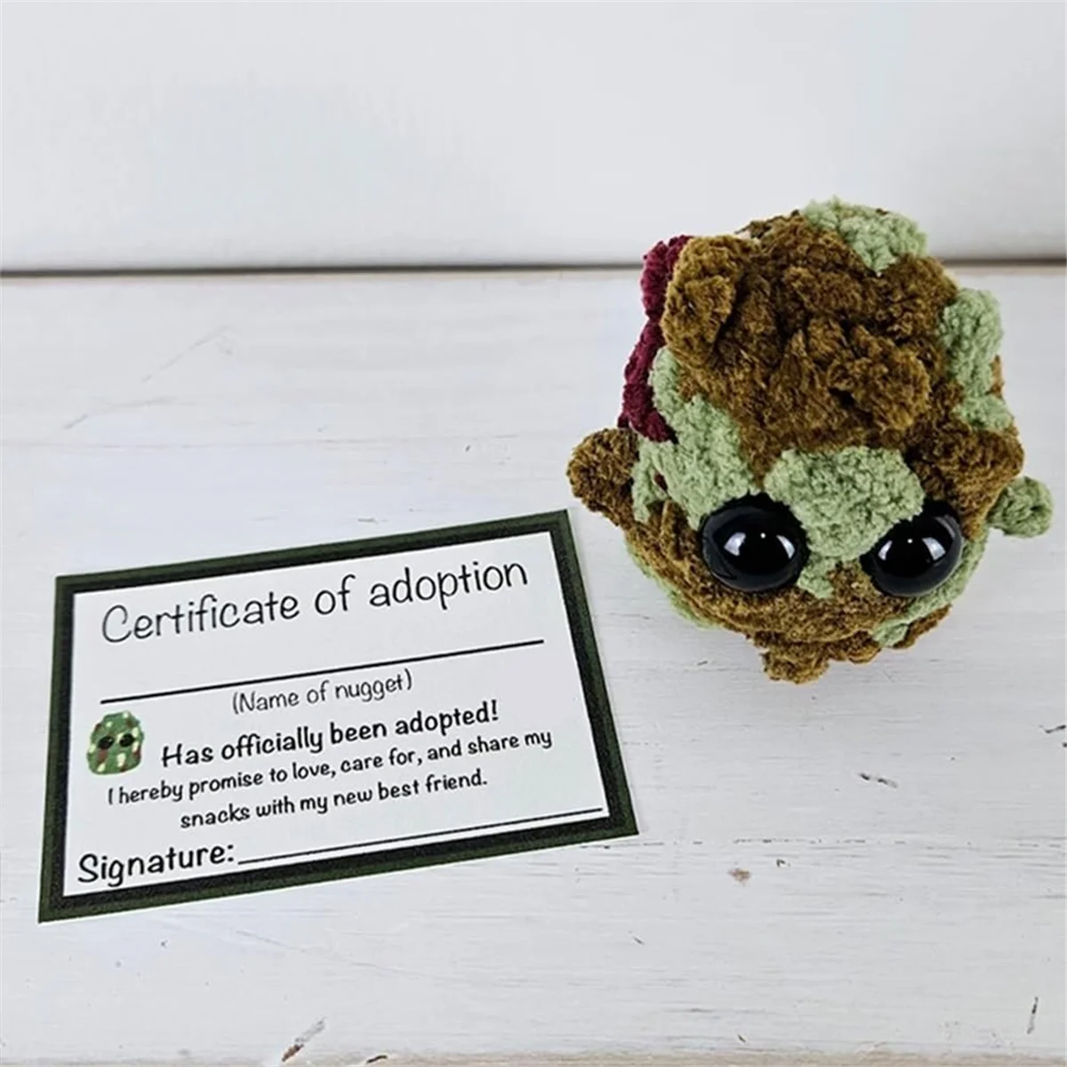 New Adopt A Weed Nugget Plushie in A Jar Handmade Plush Stuffed Toys,Little Weed Nugget Plushie with Cards