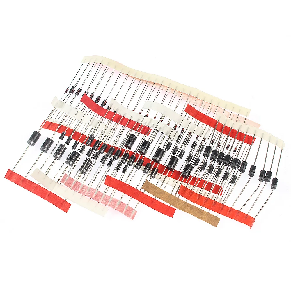 Diode Kit 100/200/255PCS Rectifier Diodes Kits 1N4007 1N4148 1N5408 1N5819 1N5822 1N4001 1N4004 1N5404 FR107 FR207 Schottky Diode Kit