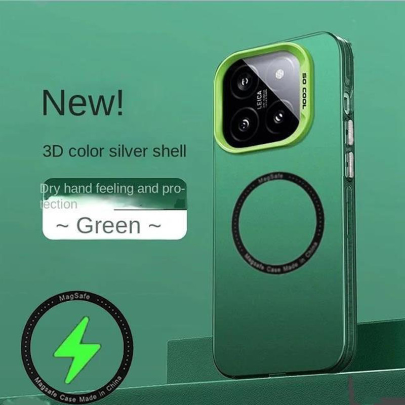 For Magsafe Wireless Charging Matte Frosted Case For Xiaomi 14 15 13T 14T Pro Poco X6 F6 M6 X7 Pro Shockproof Protection Cover