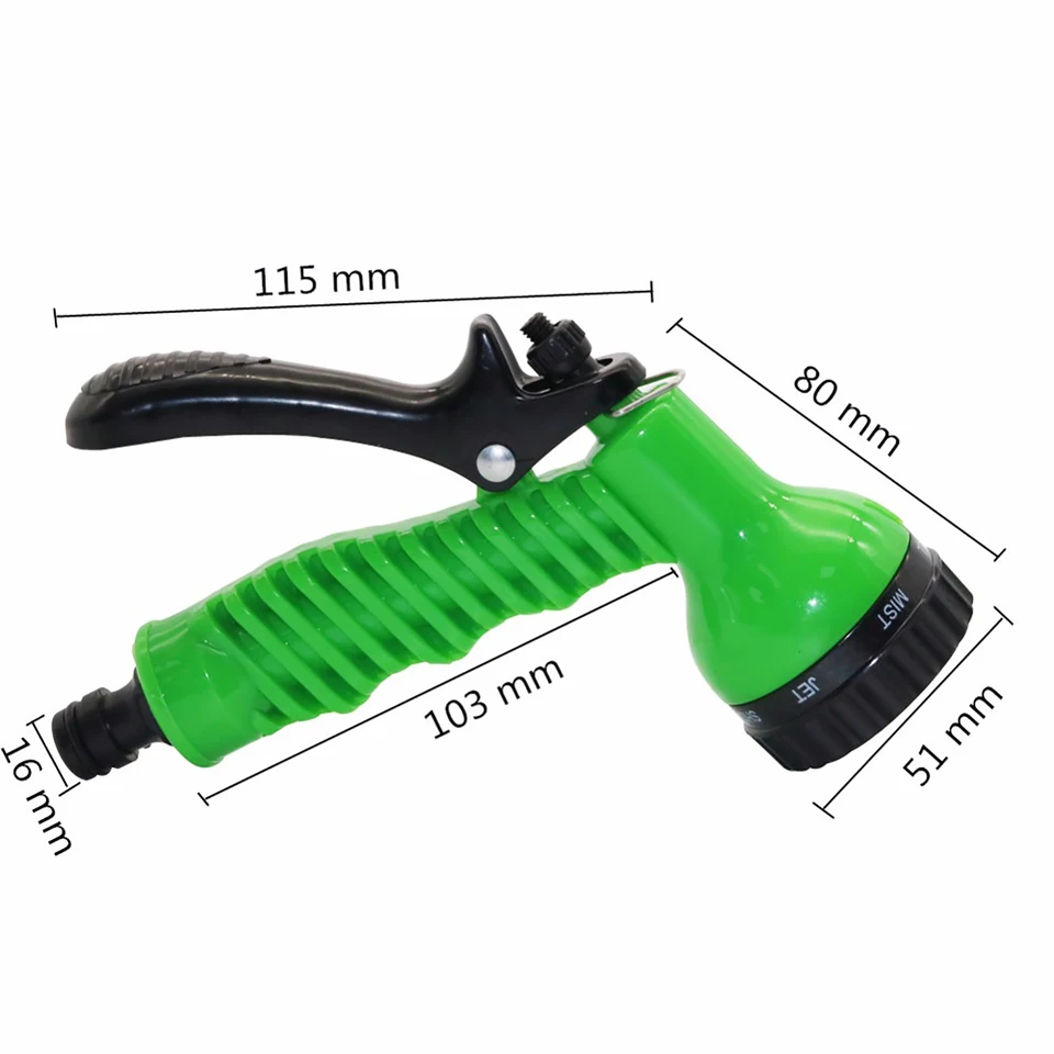 CCN Pistola Irrigazione In Metallo Verde, Alta Pressione Con 10 Modalità Di Spruzzo, Per Giardino E Auto