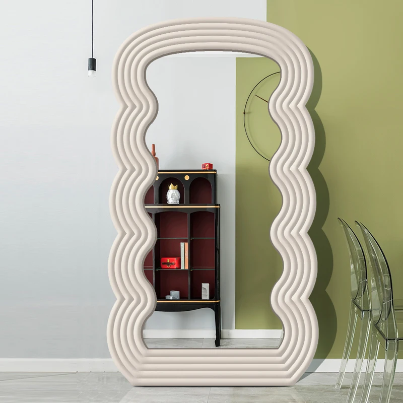 

Irregular Makeup Wall Mirror Decoration Frame Nordic Big Full-body Hallway Bedroom Mirror Floor Espejo Joyero Bathroom Decor