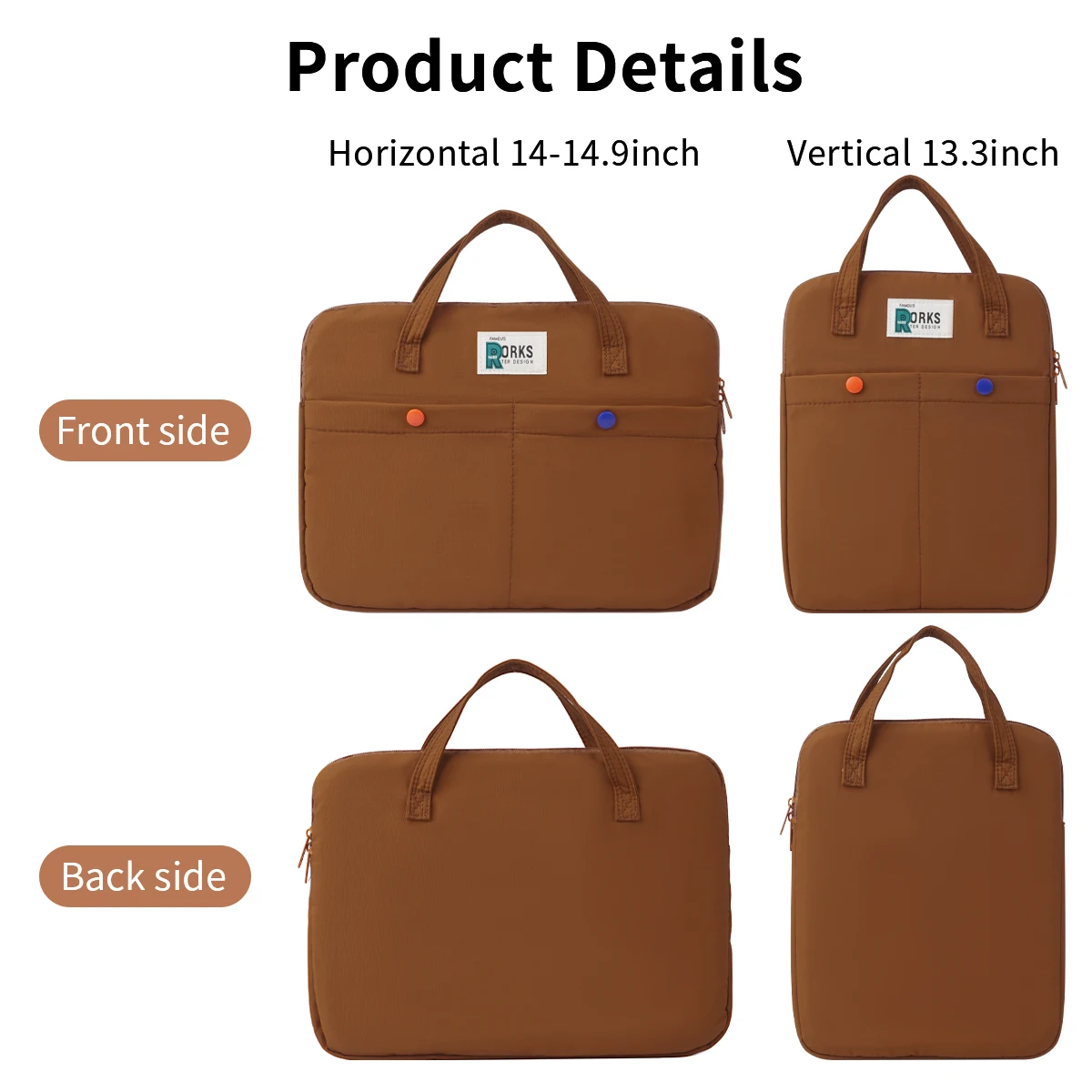 Business Laptop Bag Case Shoulder Tote Bag Notebook Bag Briefcase For 11-13.9Inch Macbook Air Pro HP Huawei Asus Dell handbag ﻿ - 6