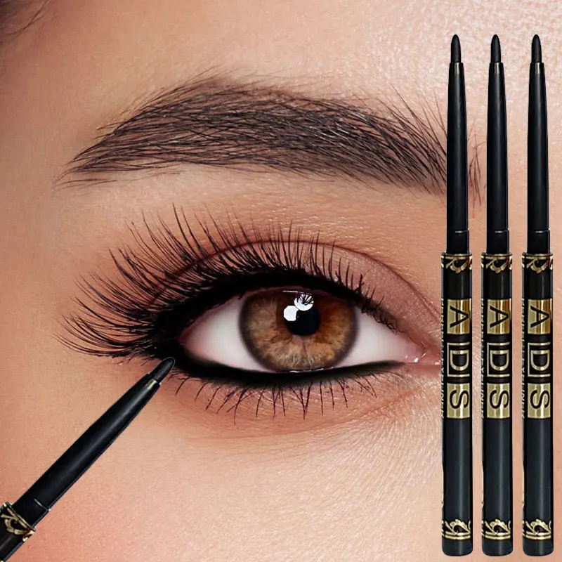 3pcs Long-Lasting Waterproof Black Eyeliner Pencils - Smudge & Sweat Proof for Bold Eye Makeup, Perfect Gift 2
