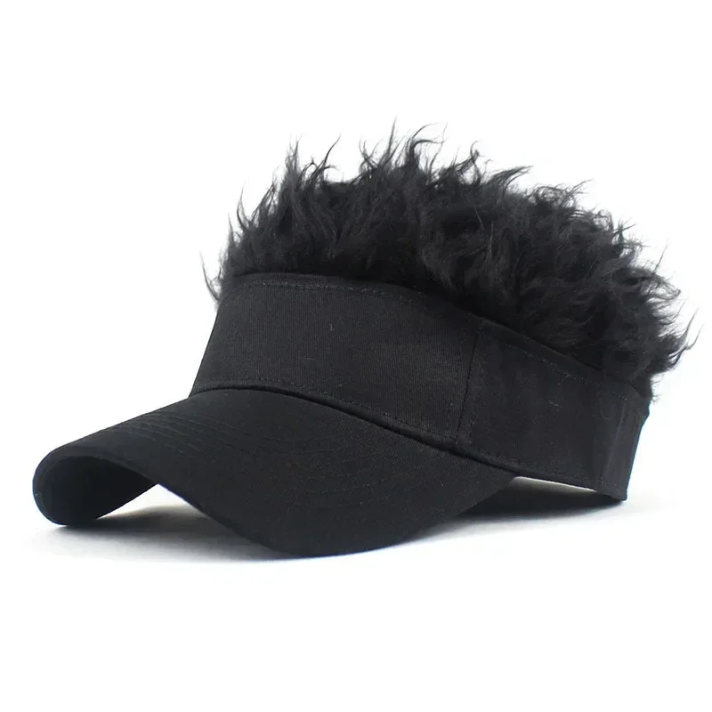 Baseball Cap with Spiked Wigs Men Women Casual Concise Sunshade Adjustable Sun Visor