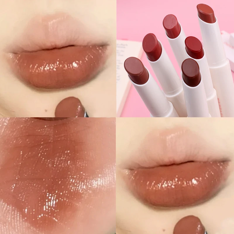 

Зеркальная стеклянная губная помада, водояркий яркий желеобразный твердый глянцевый стойкий увлажняющий Красный Блеск для губ, корейский тинт для губ, Косметика для макияжа
