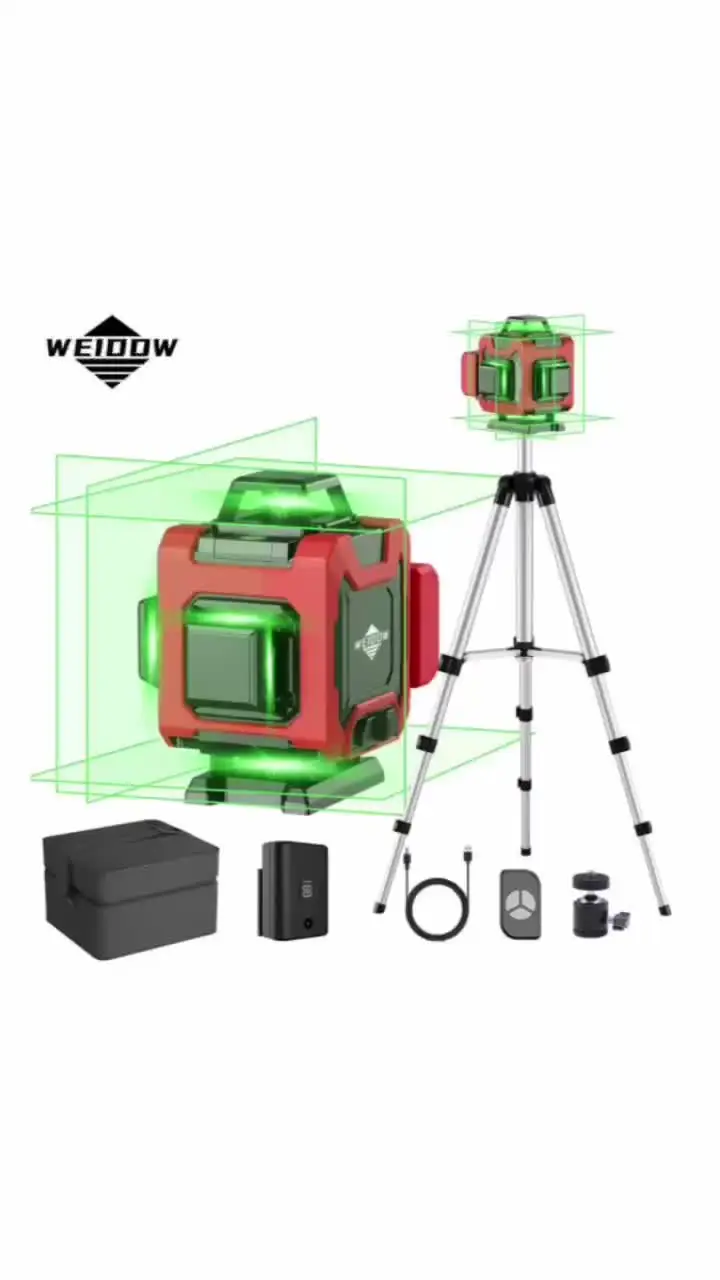 WEIDDW Профессиональный лазерный уровень 4D 16 линий зелёный луч