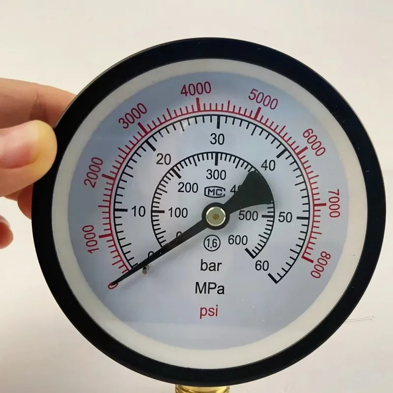 0-60Mpa Pressure Gauge for S60h S70h S80h Diesel Injector Nozzle Tester, 0-8000Psi Pressure Meter Testing Tool 2