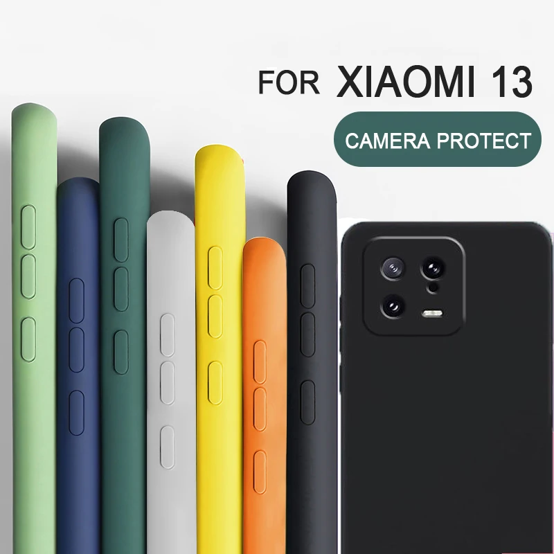 Per Xiaomi 13 Custodia Quadrata Antiurto In Silicone Liquido Tpu Xiaomi 13 Lite/Xiaomi 13 Pro/Xiaomi 12T 12T Pro/Xiaomi 13 Ultra