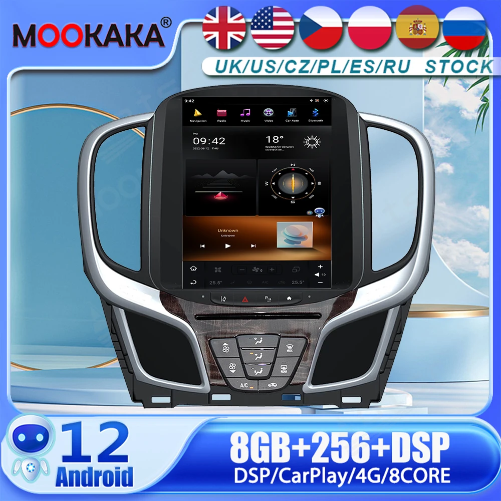 

Автомобильный радиоприемник 8G256GB для Buick Lacrosse 2015 + Android 12, автомагнитола, мультимедийный плеер, GPS-навигатор, навигатор