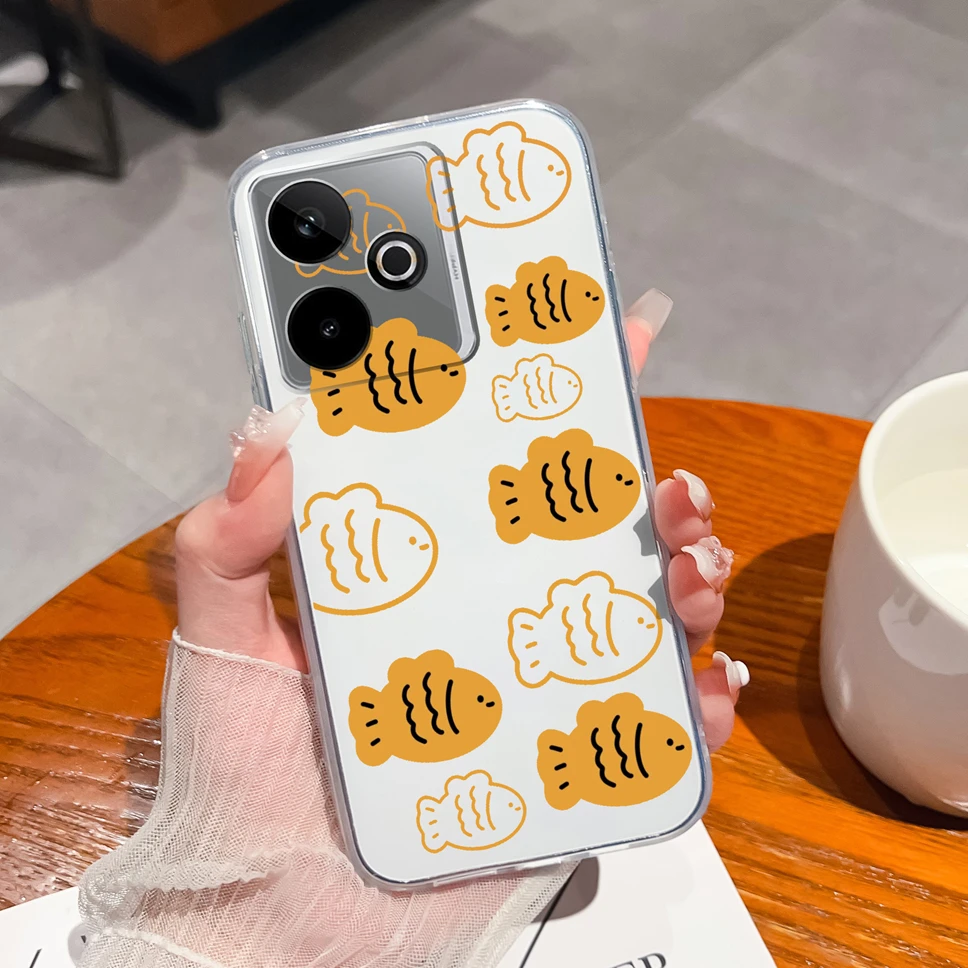 Lovely Cartoon Animals Soft Clear TPU Silicone Protective Phone Case Cover
