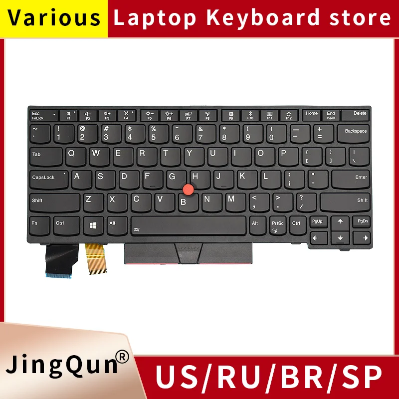 Teclado para Notebook Backlight Russo dos Eua para Lenovo Thinkpad X13 L13 X280 A285 X390 X395 01yp160 01yp040 01yp142 01yp222 01yp120 Novo