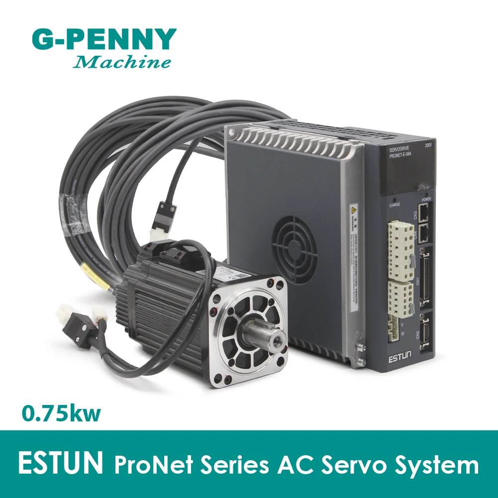 NEW! 0.75kw ESTUN ProNet Series AC Servo System 4.0A Stepper motor  Servo Drive kit AliExpress