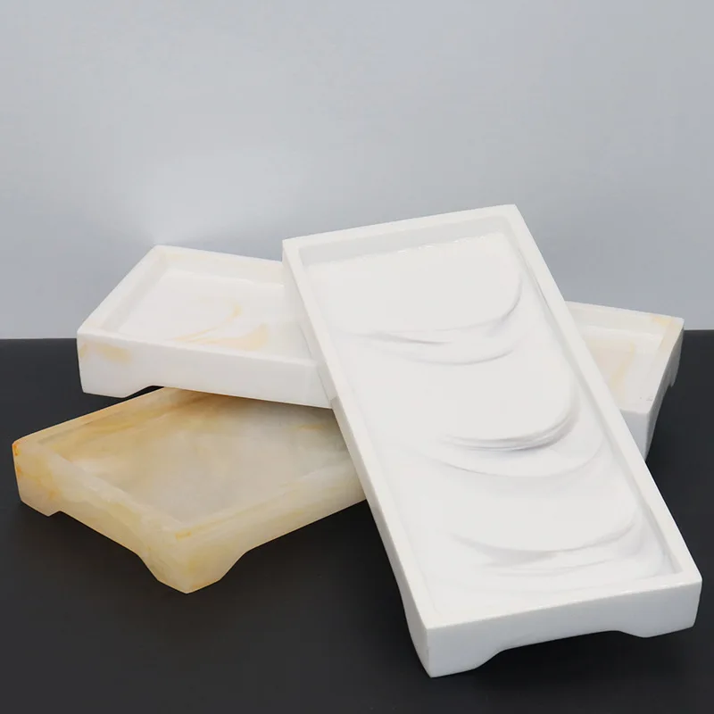 Resin Dresser Vanity Tray Slip-Resistant Perfume Storage Trays Waterproof Jewelry Ring Dish Multipurpose Bathroom Accessories