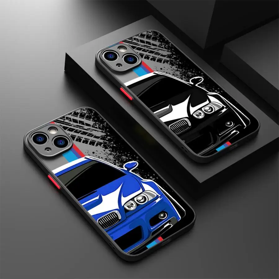 Luxuriöse coole Sportwagen-Handyhülle für iPhone 17 16 15 14 13 12 11 Air Pro Max Mini XR XS X 7 8 6 6S Plus Matte Rückseite