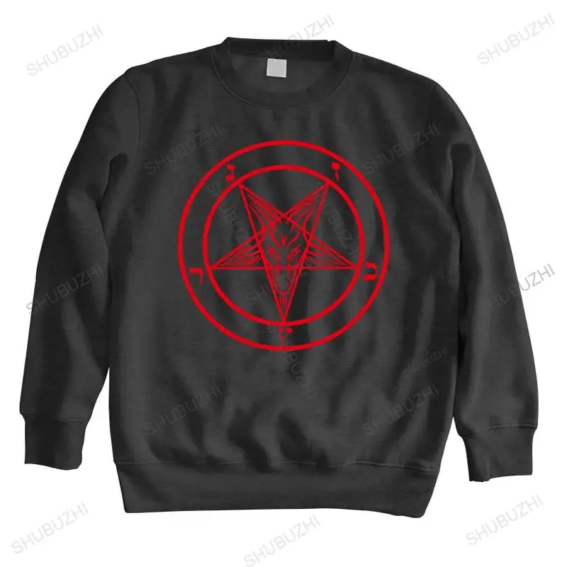 

warm sweatshirt men hoody Man crew neck Baphomet Symbo brand winter hoodie for boys new arrived men brand warm hoody euro size