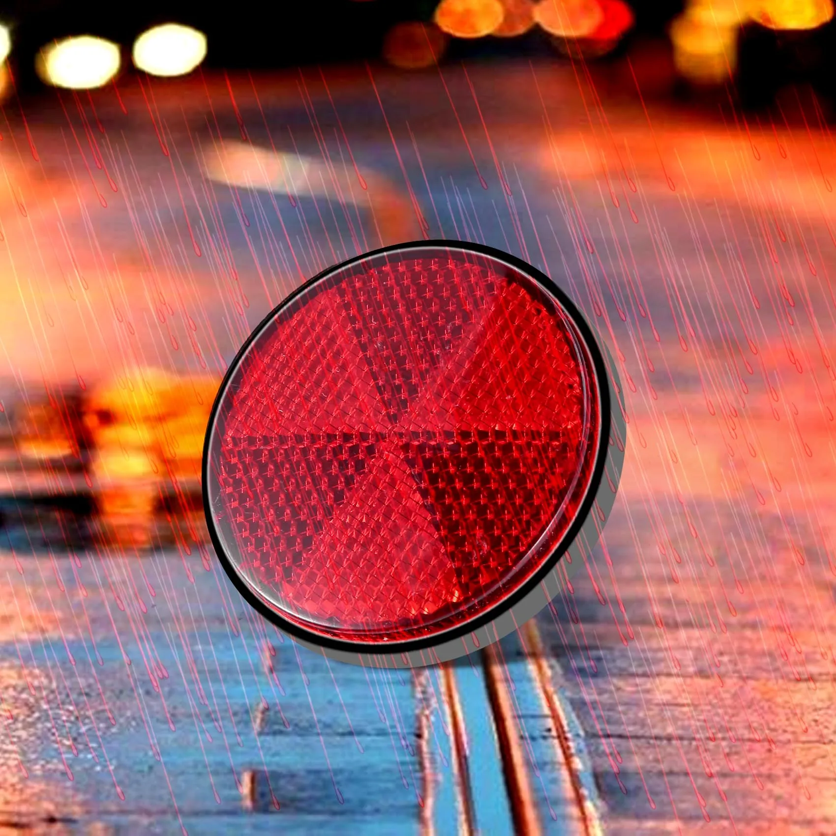 2pcs Round Red Reflector Universal For Motorcycle ATV 5.6*0.8cm motorcycle reflector