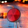 2pcs Round Red Reflector Universal For Motorcycle ATV 5.6*0.8cm 4