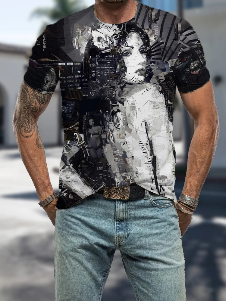 

Unisex Fashion Men's and Women's Shirts Casual Novelty T-Shirt Poster Style 3D Pattern Adult T-Shirt Teenager Tops Size S-XXXL