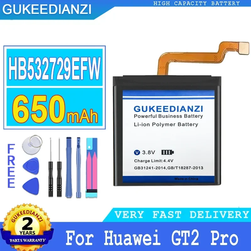 

Rechargeable HB532729EFW 650mAh Mobile Phone Replacement Battery For Huawei GT2 Pro GT2Pro Smartphon Batteries