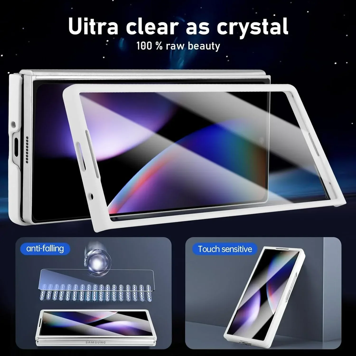 Matte Solid Color Case with S Pen Holder and Slim Screen Protector
