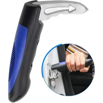 Maniglia di Assistenza per Portiera Auto 2 in 1 Multifunzione, Maniglia di Supporto per Veicoli con Rompi-Vetro, Maniglia Portatile per Auto