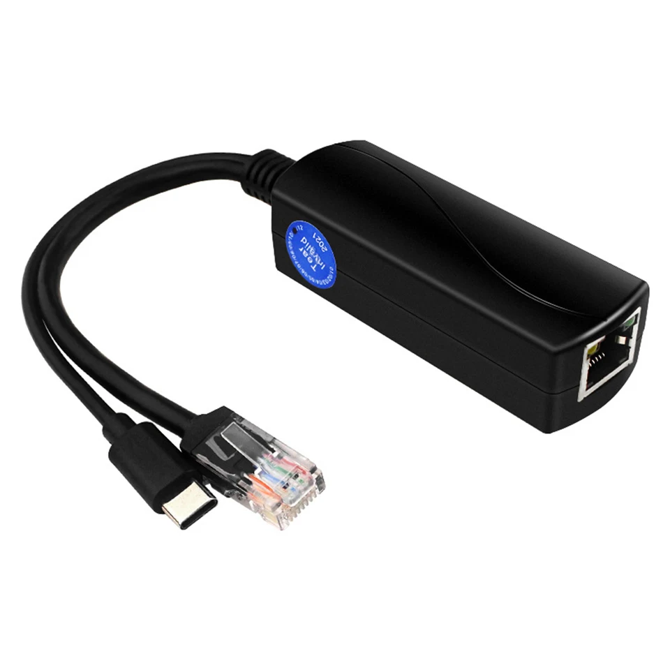 High Speed USB Type C PoE Splitter Adapter