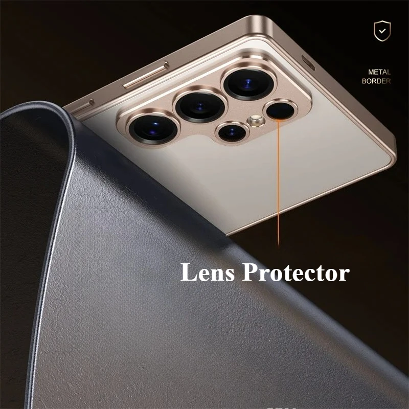 Aluminum Alloy Shockproof Bumper Frame Phone Case with Lens Protector and Bare Metal Feel