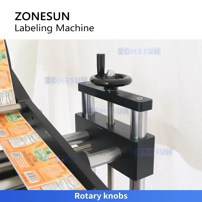 ZONESUN Automatic Flat Surface Labeling Machine Label Applicator for Boxes Cartons Bottles Product Packaging Equipment ZS-TB150R